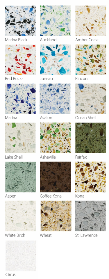 Geos Recycled Glass Surface Samples Design Professionals